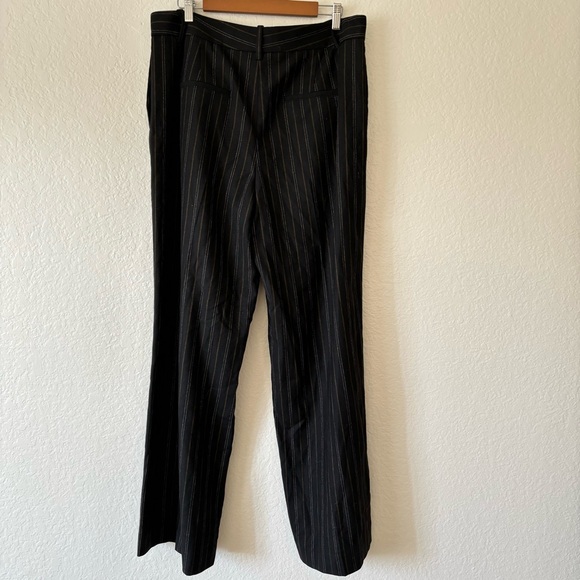 Vince High Rise Wide Leg Striped Trouser Pants Size 14 - Picture 5 of 9